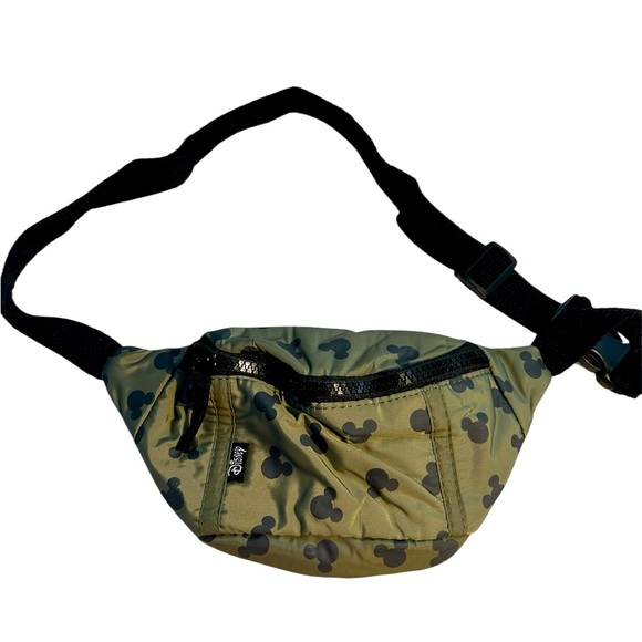 Disney Mickey Mouse Olive Green Waist Bag - Picture 1 of 8